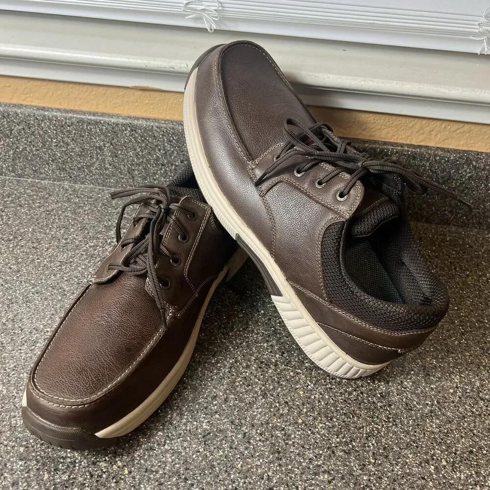 Orthofeet 428 Mens Sz 13 M Brown Comfort Casual Walking Driving Shoe Lace Up Low